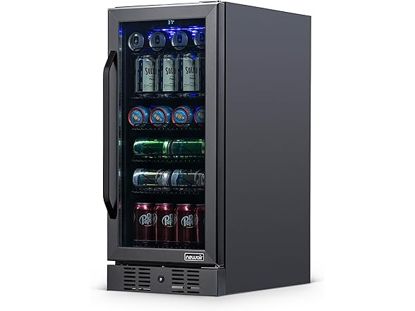 Newair Built-in Beverage Black Fridge - 96 Cans