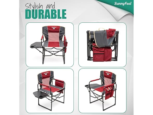 SUNNYFEEL Red Oversized Camping Chair