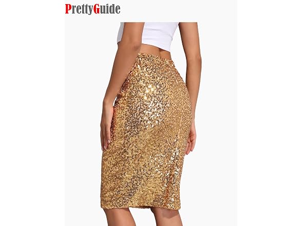 PrettyGuide Women (20-22) Sequin Skirt High Skirt