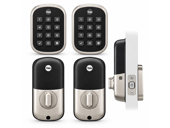 Yale Push Button Deadbolt - 2PK