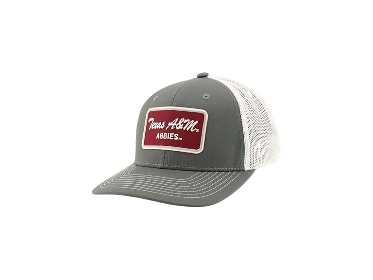 ZHATS Standard NCAA Officially Licensed Trucker Hat Dakota Patch Brick Gray White, Grey, ,Texas A&M Aggies