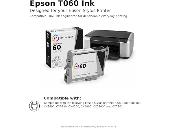 LD Products Remanufactured Ink Cartridge Replacement for Epson T0603 ( Magenta )