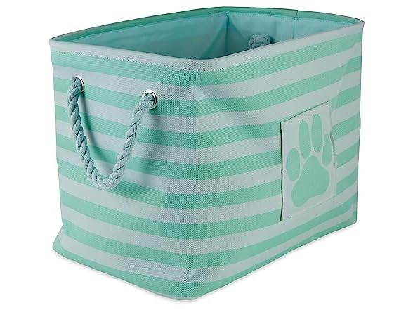 Bone Dry Pet Storage Collection Striped Paw Patch Bin