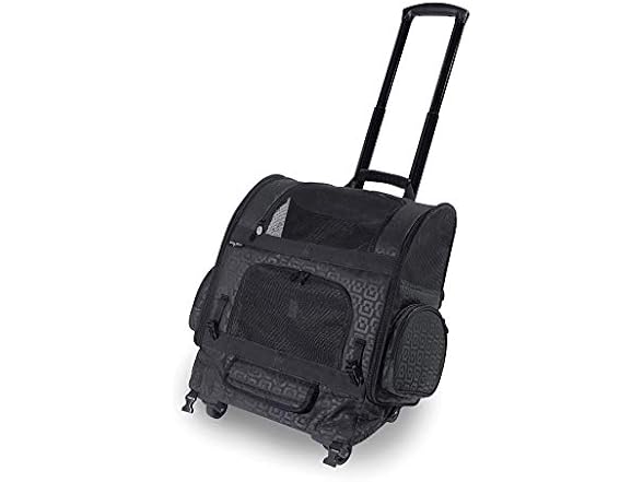 Gen7Pets Dog Carrier - Large Black Roller Bag