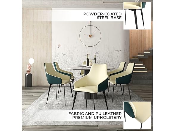 LeisureMod Sonnet Leather Dining Chair