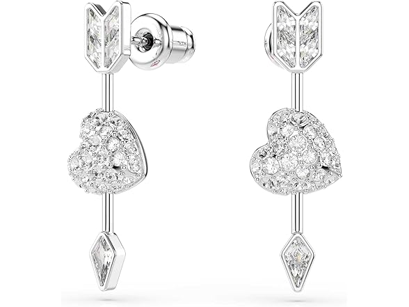 Swarovski Idyllia Heart w/ Arrow Drop Earrings