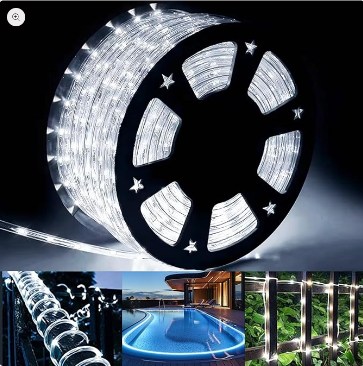 Hakol 500 LED Outdoor Rope Lights – 28M/92ft- Cool White - Gallery 4