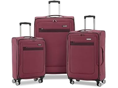 $129.99, Was $361.99, 64% Off! Samsonite Ascella 3.0 Softside Luggage, 3-Piece Set (20/25/28) dealfomo