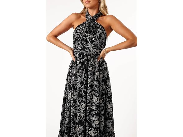 Petal & Pup (XS) Lennon Halterneck Maxi Dress