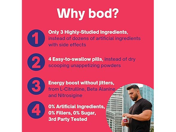 Goba Tea  BOD Pre Workout Pills