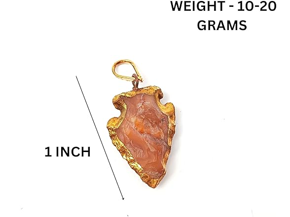 Jet Carnelian Arrowhead Pendant