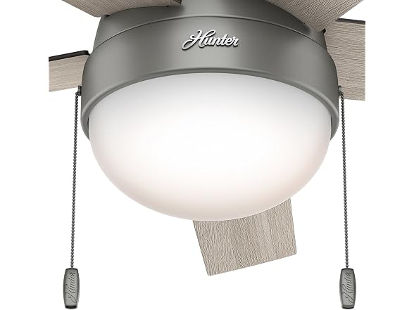 Hunter Fan 46" Matte Silver, Contemporary