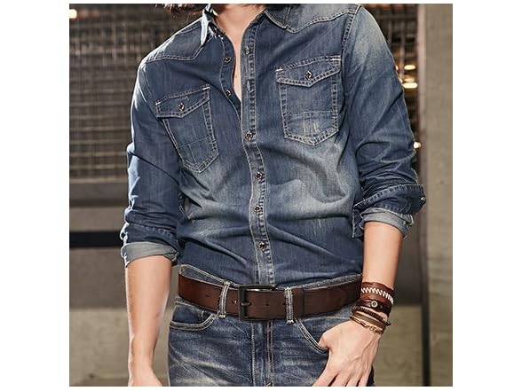 Npet Men (38) Leather Full Grain Style Belt