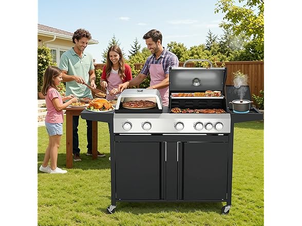 MELLCOM 3 IN 1 Pizza Griddle Grill Combo