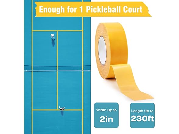 HolderProf Pickleball Court Tape 230FT