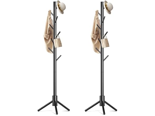 Aliphon Wooden Coat Rack Stand, 2-Pack