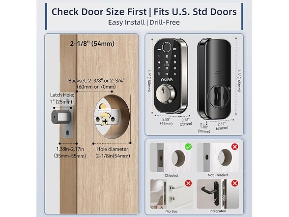 OKIBB Fingerprint Door Lock - Gallery 8