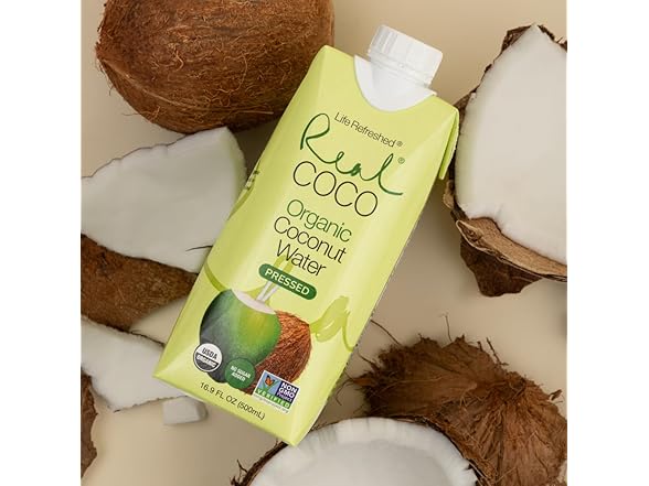 12PK Real Coco Organic Pressed Coconut Water