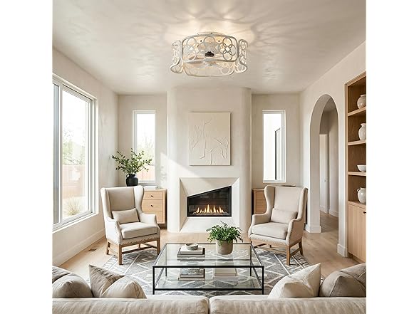 Parrot Uncle 18.1 Inch Caged Ceiling Fan with Light