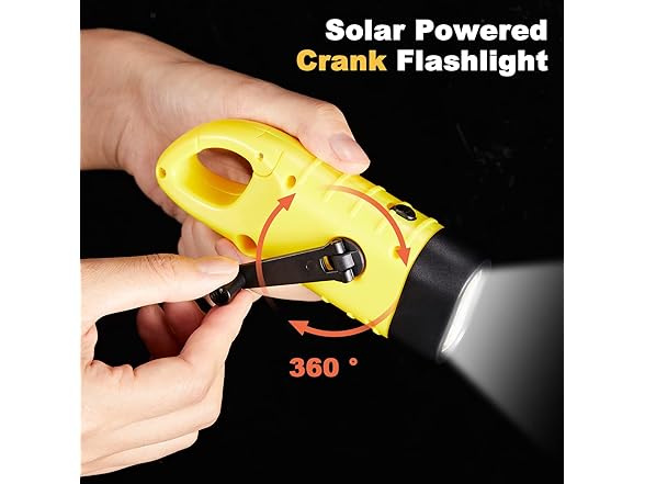 Mudder 4 Pack Hand Crank Flashlights