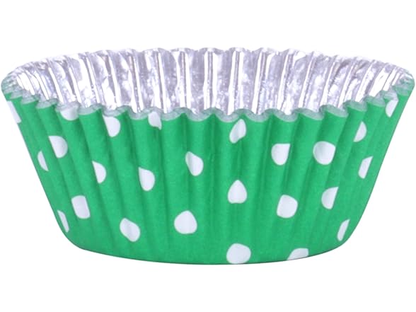 PME Green Polka Dot Paper Baking Moulds