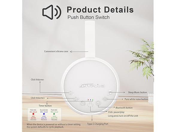 ANYPLUS White Noise Sound Machine