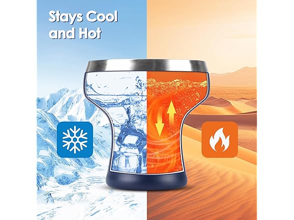 Olympia Tools Vacuum Insulated Stainless Steel Martini Glass, Set of 4