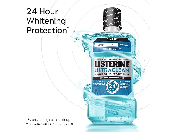 Listerine Ultraclean Mouthwash Intense Mint 50.7oz