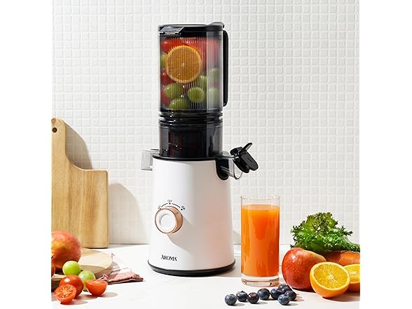 AROMA AROMA® Cold Press Juice Machine Slow Masticating Fruit
