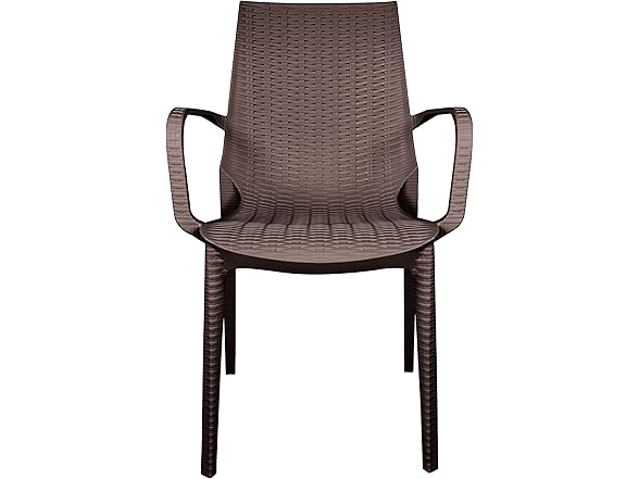 LeisureMod KCA21 Kent Patio Dining Armchair Set of 2
