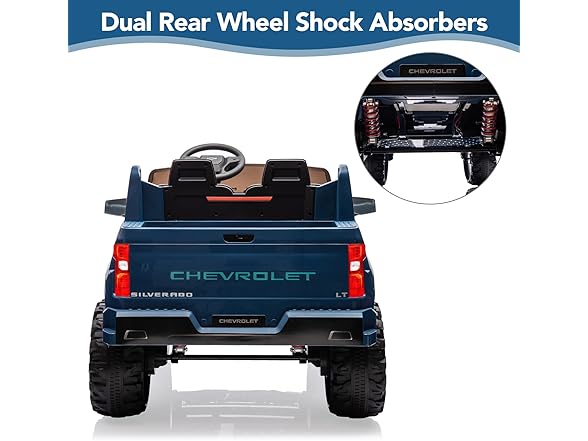 Kids Electric Ride on Car 2-Seater Truck,Blue