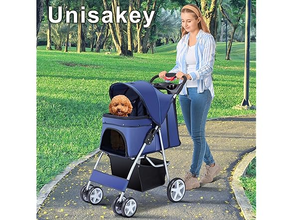 Navy Blue Pet Stroller