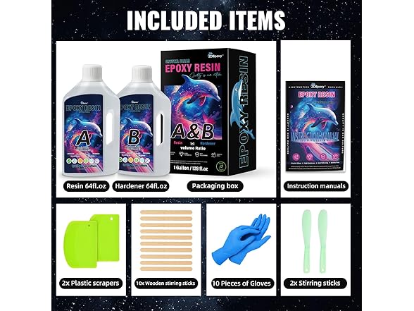 Zdspoxy  Epoxy Resin 1 Gallon Kit