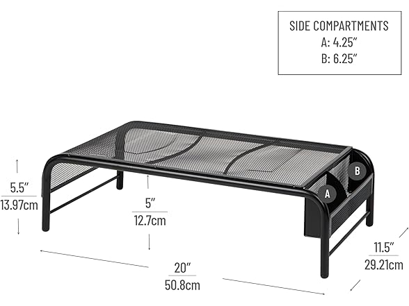 Mind Reader Monitor Stand, Ventilated Laptop Riser
