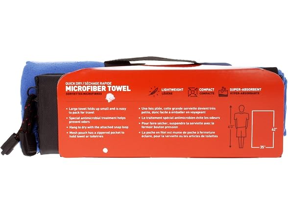 GEAR AID Quick Dry Microfiber Towel for Trave
