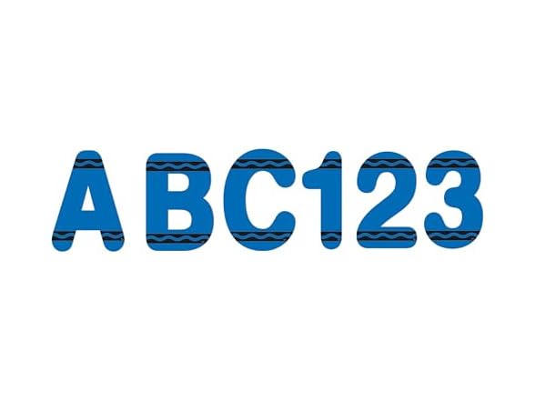 Eureka Crayola Bulletin Board Deco Letters, Blue, 178 Pcs
