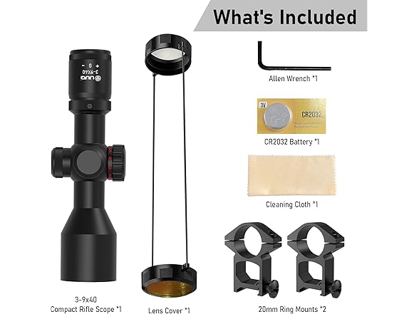 UUQ 3-9x40 Compact Rifle Scope