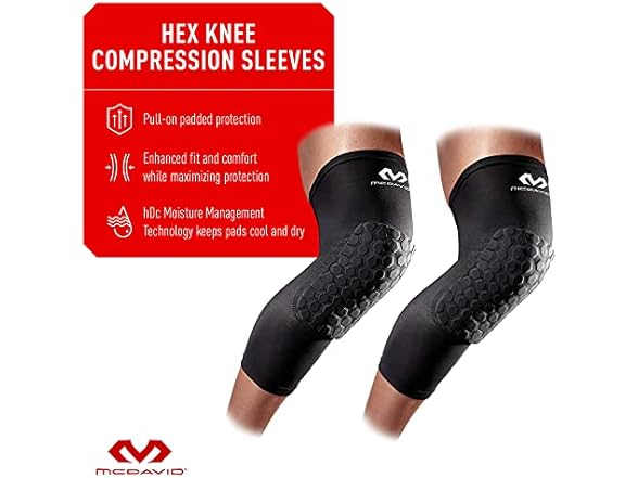 McDavid Hex Knee Compression Sleeves Small