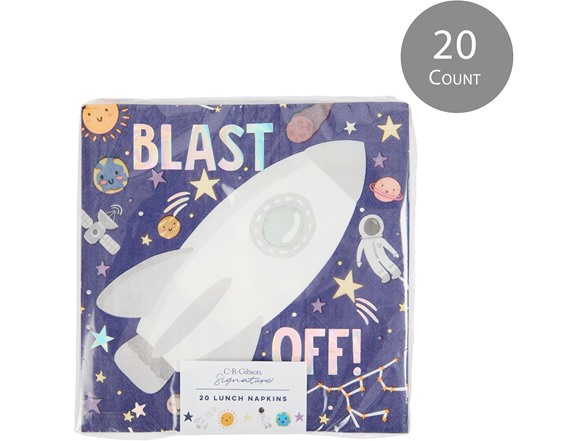 C.R. Gibson Rocket Lunch Napkins, 20-Ct