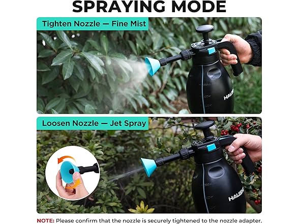 HAUSHOF Hand Pump Sprayer 1/2 Gallon Blue Green