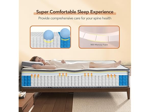 DIGLANT King Mattress, DIGLANT 14Inch Euro Top H