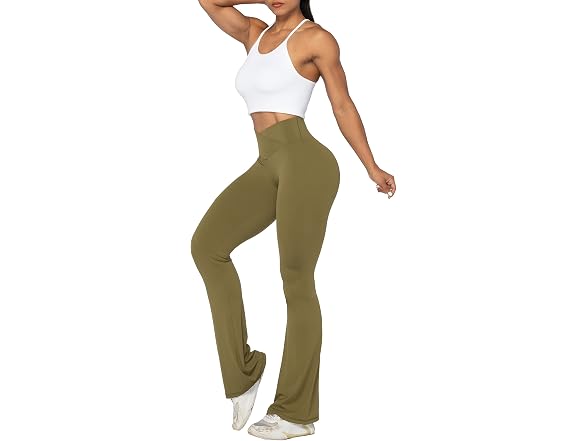 Sunzel Flare Leggings 30in XS Martini Olive