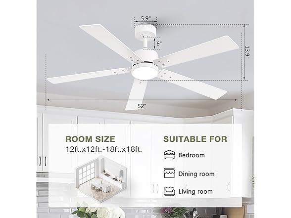 52 Inch Modern Cooling Fan