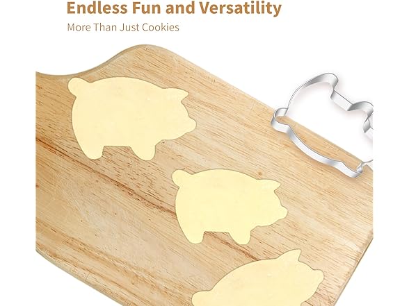 NIIIYTYB 3 Pack Pig Cookie Cutter Set