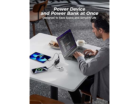 Sucrosey Portable Charger with Built in Cables