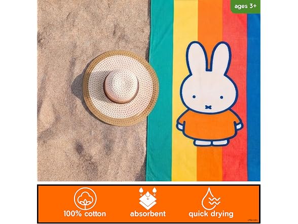 Miffy Kids Cotton Beach Towel