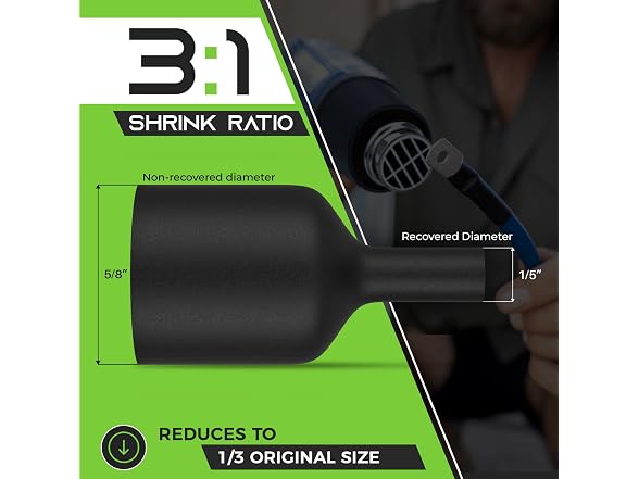 GEARit 5/8 inch Heat Shrink Tubing 50 Ft