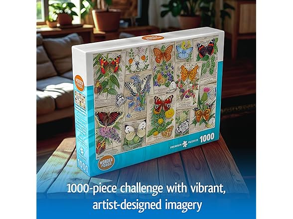 Wonder Forge Butterfly Splendor 1000 Piece Jigsaw Puzzle