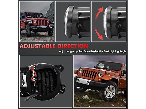 TopAutoGear 4 Inch Round LED Fog Lights