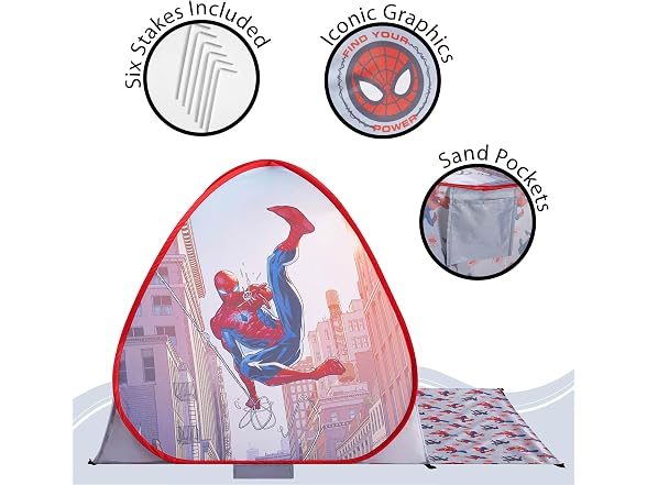 Marvel Spiderman Canopy Pop Up Tent for Kids